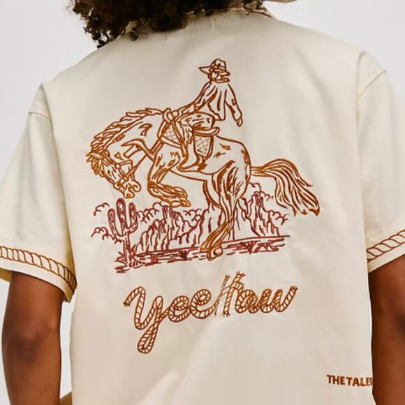 Free People The Tales Yeehaw Embroidered Cowboy Shirt 🤠 - Picture 7 of 12